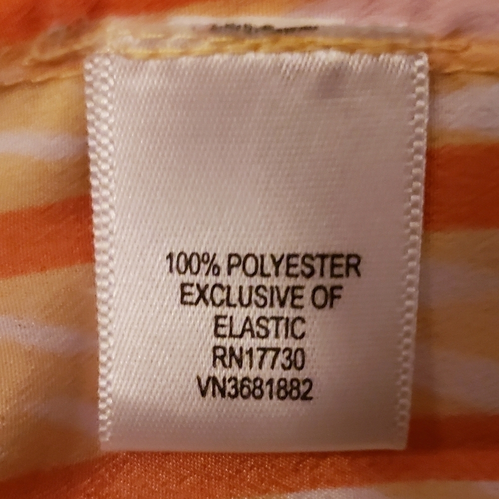 Liz Lange Maternity Dress Small S Orange Tie Waist Short Flutter Sleeve Cute EUC - Picture 4 of 5